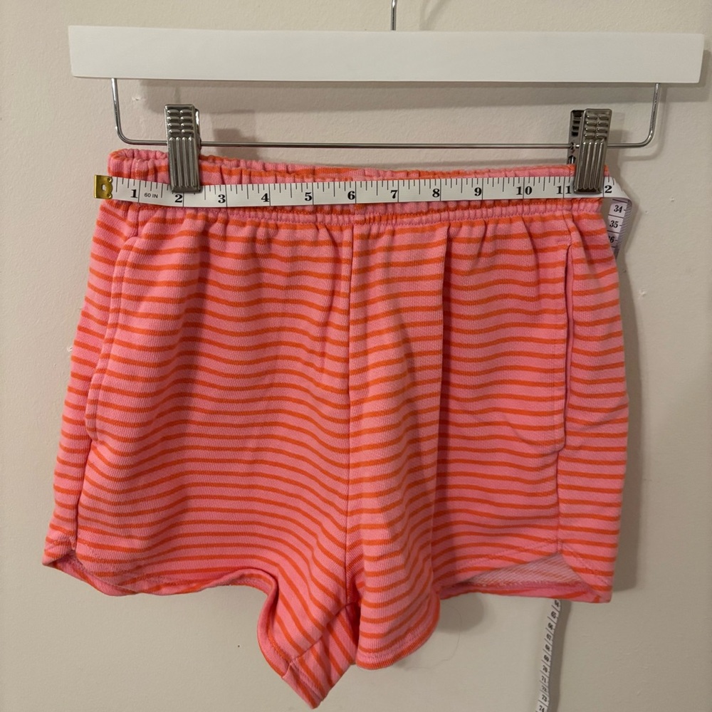 Women's Mid-Rise French Terry Pull-On Shorts - Wild Fable Pink Striped XS - Picture 5 of 6